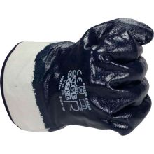 Handschoen nitrile blauw met manchet