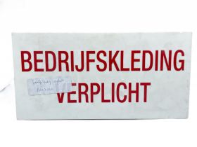 Bord - bedrijfskleding verplicht