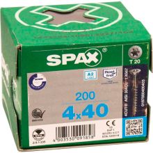 Spaanplaatschroeven verzonken Torx TG A2 4x50mm 200 st.