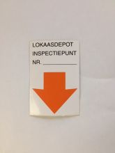 Sticker Lokaasdepot Inspectiepunt 7,5x6,5cm