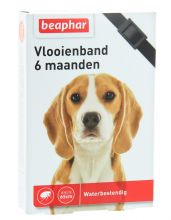 Vlooienband hond zwart 6 mnd.